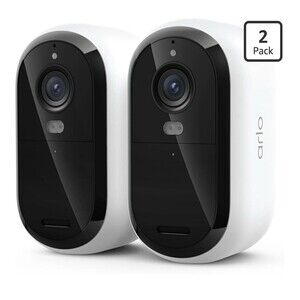 (2-Pack) Arlo Outdoor 2K Security Camera Essential 3rd Gen - Battery Powered